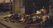 Jean Lecomte Du Nouy Gates of the Seraglio, Souvenir of Cairo. oil painting